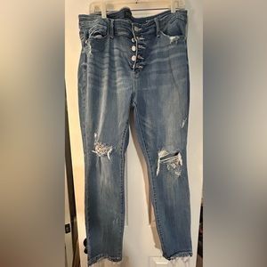 Judy Blue, skinny fit, button fly, distressed
